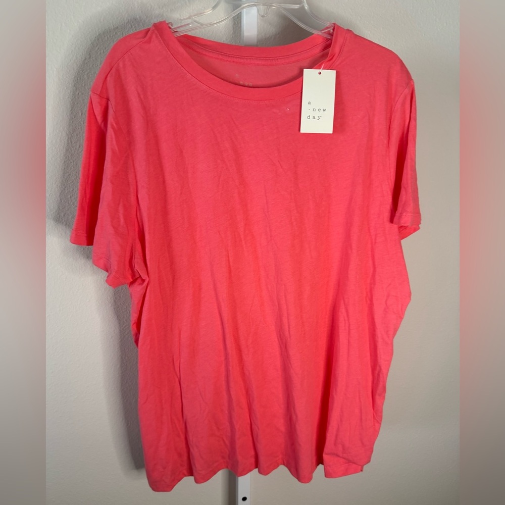 a new day Coral Pink Short Sleeve Tee